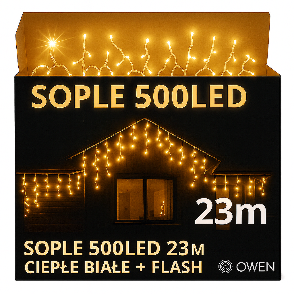 SOPLE 500 LED ZEWNĘTRZNE BIAŁE CIEPŁE FLASH