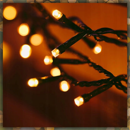 LAMPKI CHOINKOWE 200 LED BIAŁE CIEPŁE