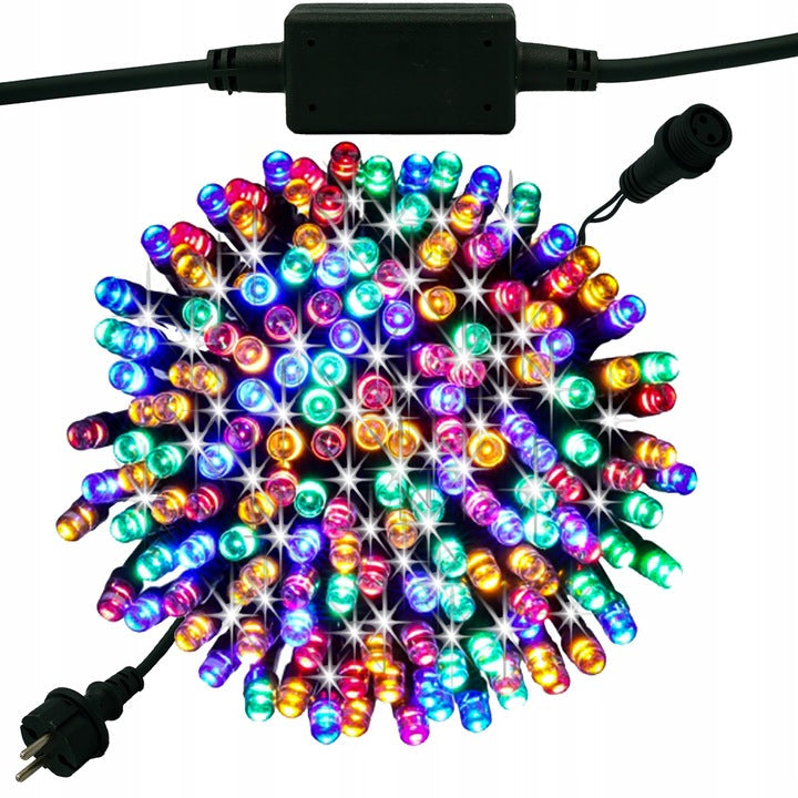 LAMPKI CHOINKOWE ZEWNĘTRZNE 100LED FLASH MULTI KOLOR