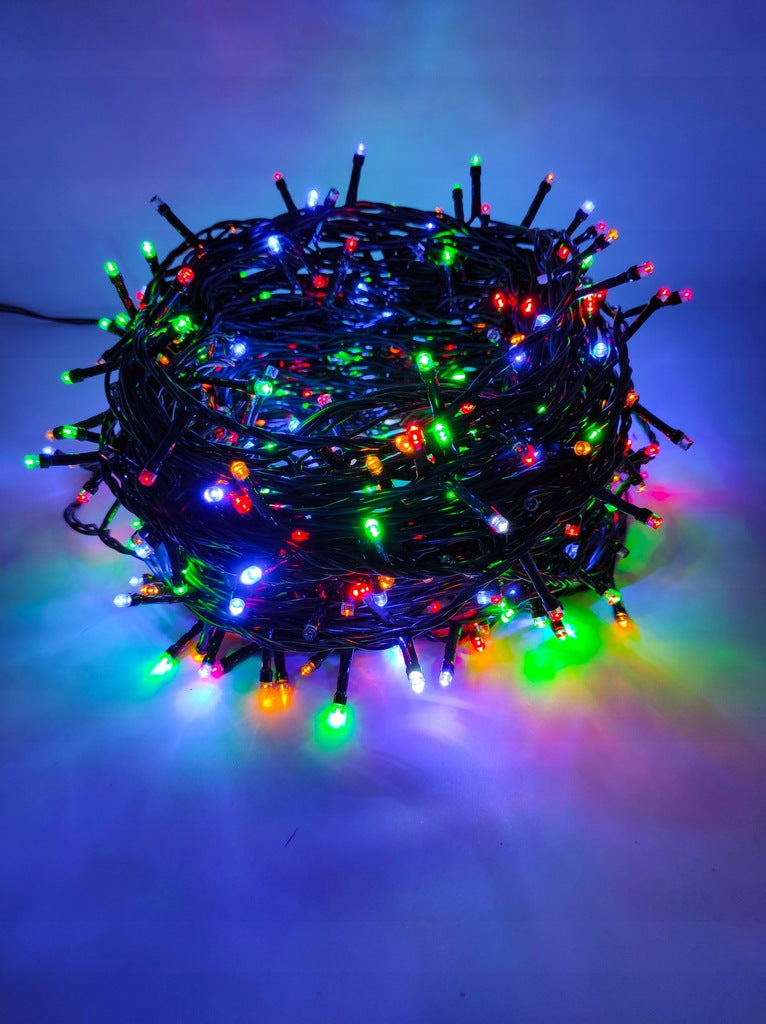 LAMPKI CHOINKOWE ZEWNĘTRZNE 300LED FLASH MULTI KOLOR