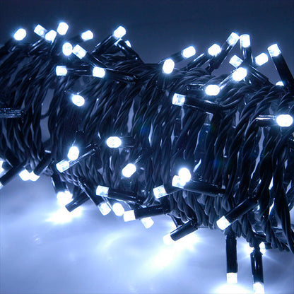 LAMPKI CHOINKOWE ZEWNĘTRZNE 300LED FLASH ZIMNE BIAŁE