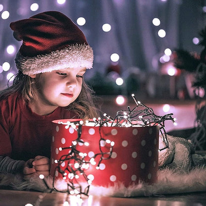 LAMPKI CHOINKOWE 200 LED BIAŁE ZIMNE