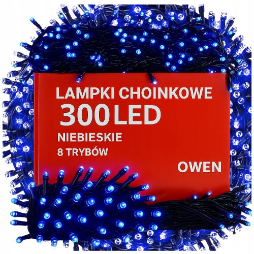 LAMPKI CHOINKOWE 300 LED NIEBIESKIE