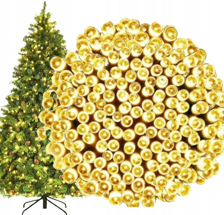 LAMPKI CHOINKOWE 300 LED BIAŁE CIEPŁE