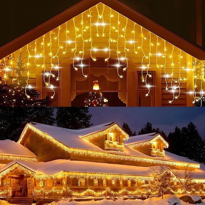 SOPLE 300 LED LAMPKI ZEWNĘTRZNE BIAŁE CIEPŁE FLASH 14m