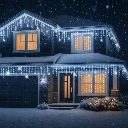 SOPLE 300 LED LAMPKI ZEWNĘTRZNE BIAŁE ZIMNE FLASH 14m