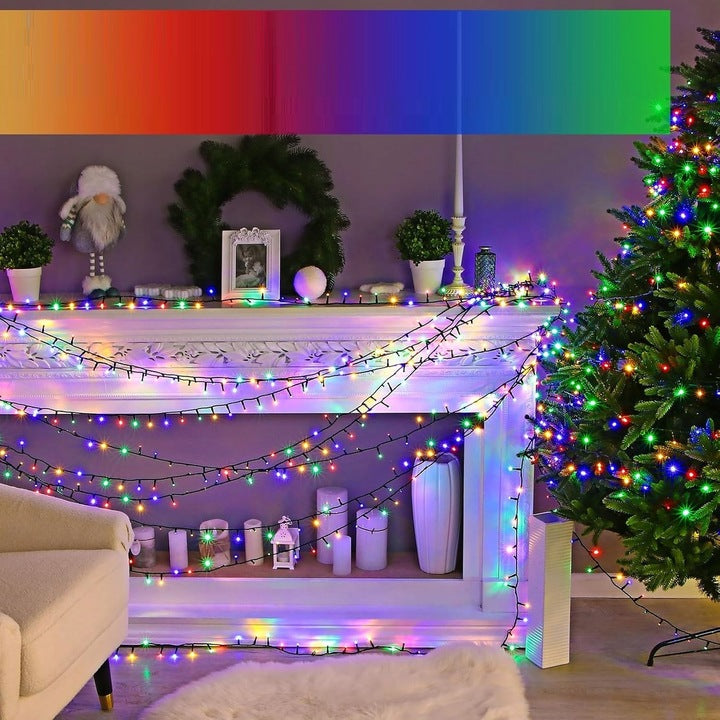 LAMPKI CHOINKOWE ZEWNĘTRZNE 100LED FLASH MULTI KOLOR