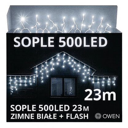 SOPLE 500 LED ZEWNĘTRZNE BIAŁE ZIMNE FLASH